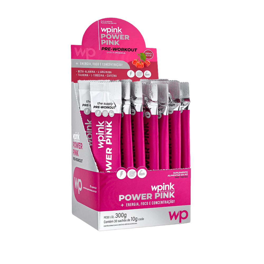 power pink de pitanga - pré-treino - 300g - wp