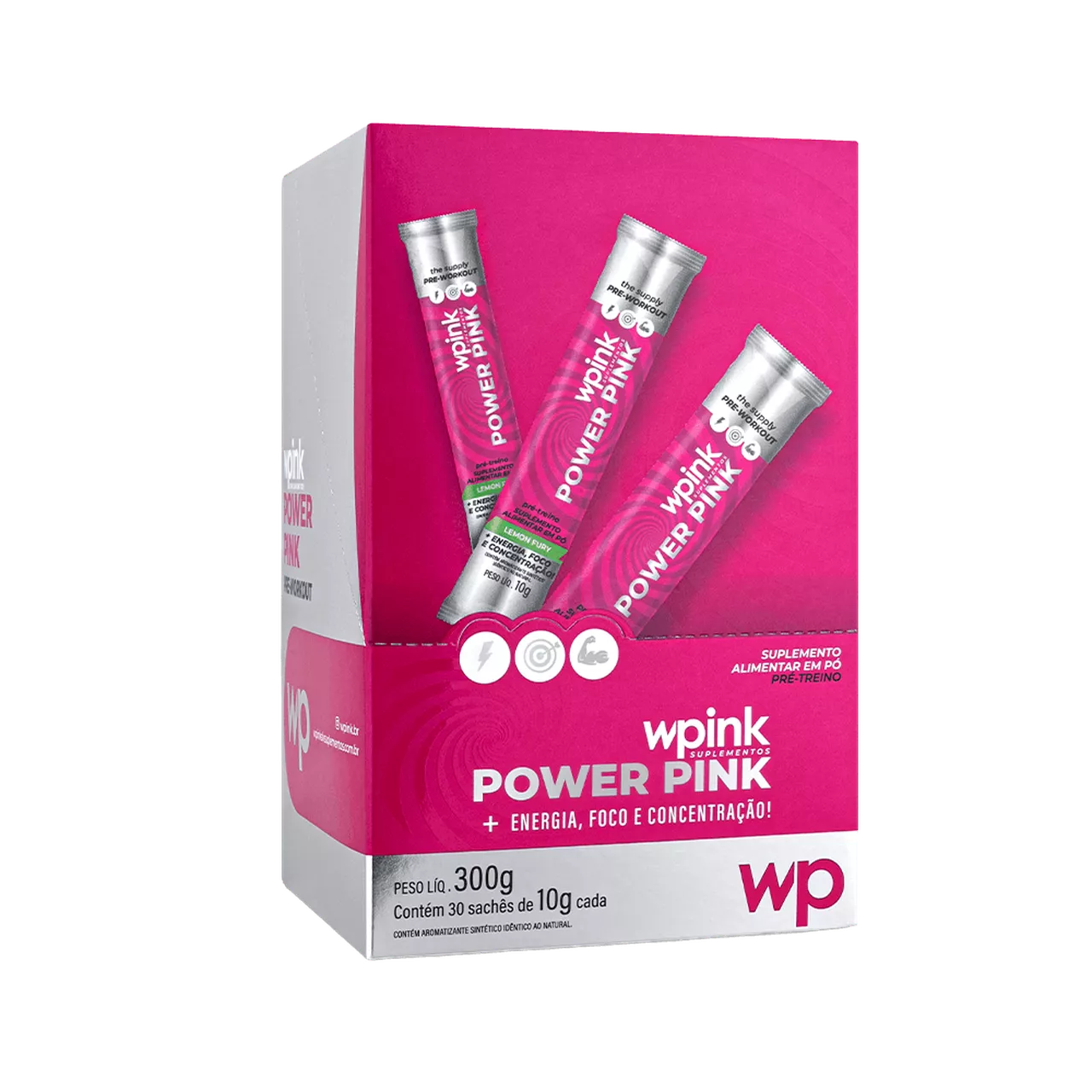 power pink de limão - pré-treino – 300g - wp