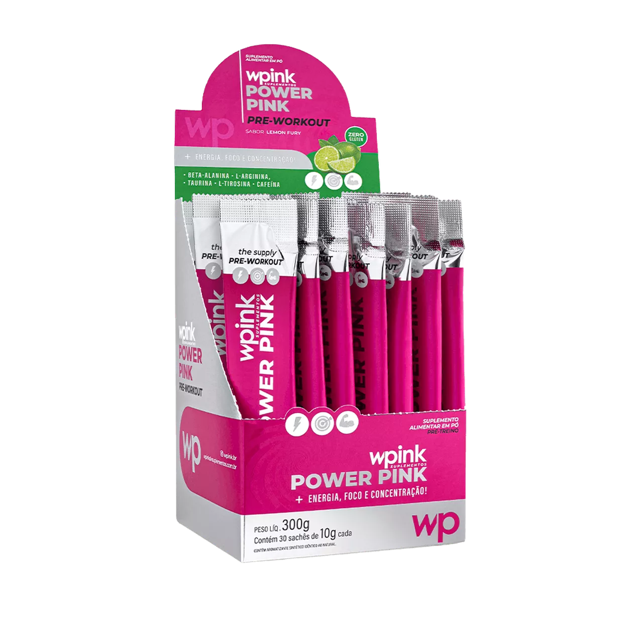 power pink de limão - pré-treino – 300g - wp