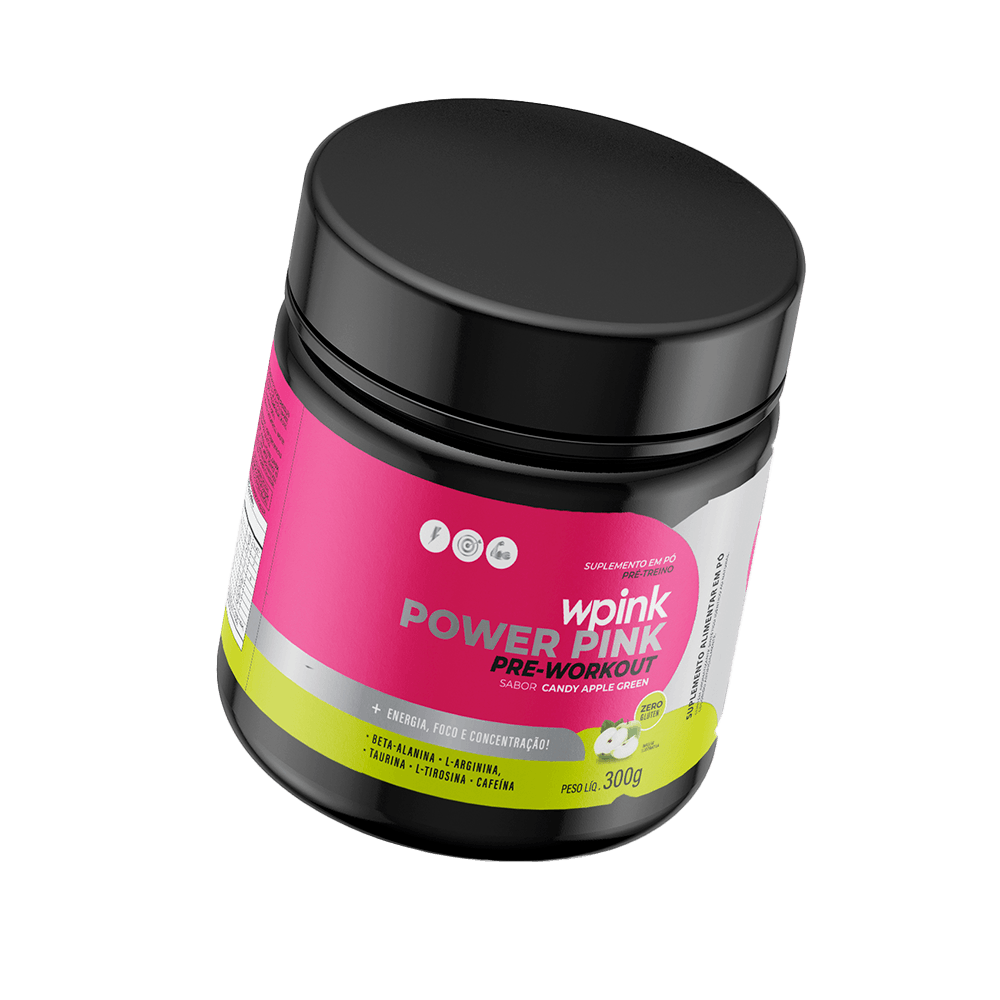 super power pink de maçã verde - pré-treino – 300g - wp